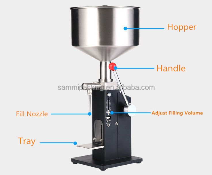 Handbuch A03 Honigcreme Kosmetische Paste Lotion Öl Wurst Lippenstift Flüssigkeitsfüllmaschine