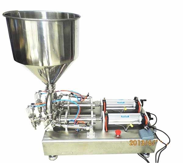 220V hai đầu Máy làm đầy kem bán tự động cho nước sốt ketchup kem mỹ phẩm