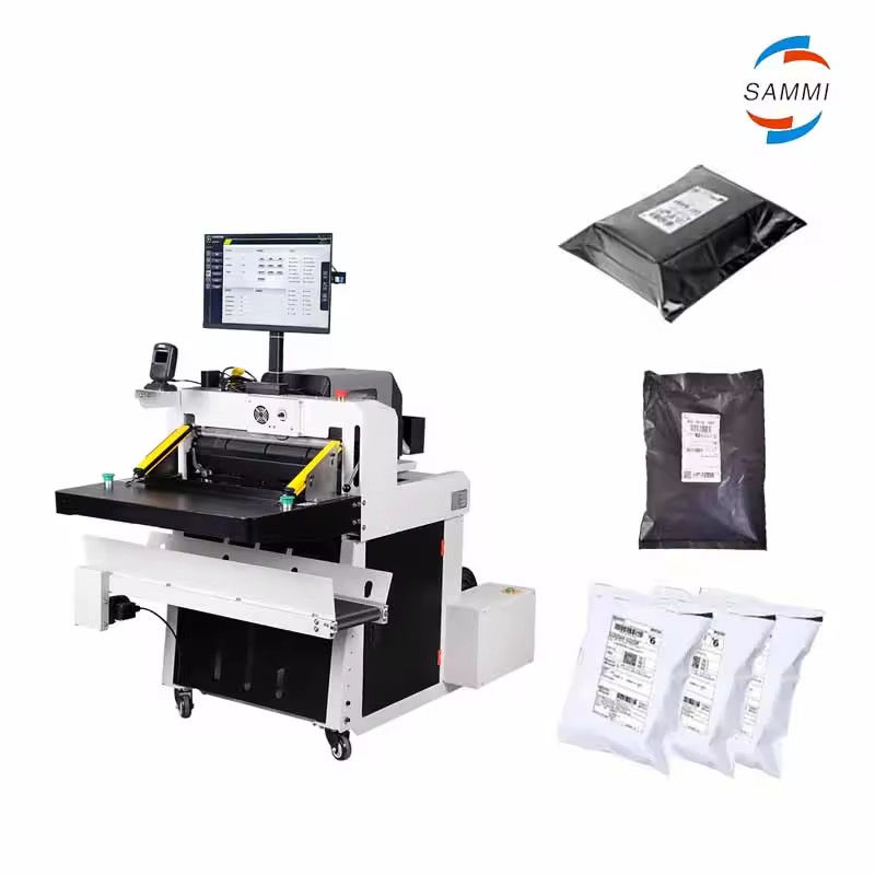DFD-50I أجهزة اغلاق وتسمية الأكياس الآلية Express Bag Packer Ecommerce Bagging Systems آلة تعبئة الأكياس الآلية