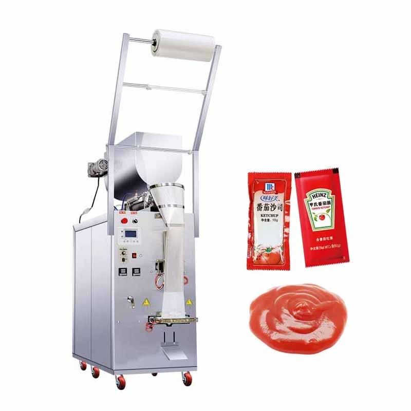 4 πλευρική σφραγίδα σακούλα τροφική εφαρμογή τσάντα συσκευασία μικρή σακούλα υγρή σάλτσα κέτσαπ συσκευαστή 220V / 50HZ