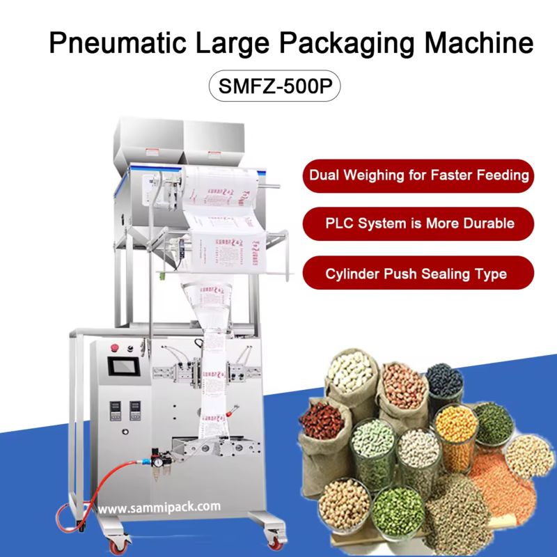 Industrial Automatic Packaging Machine for Granules Powders Tea Food in Bags Double Weighing PLC System Fast Packager