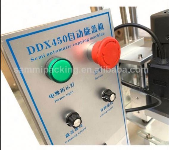 Free Shipping Good Quality DDX450 Mental Jars Aluminium Cap Capping Machine for Cap Diameter 10-50mm