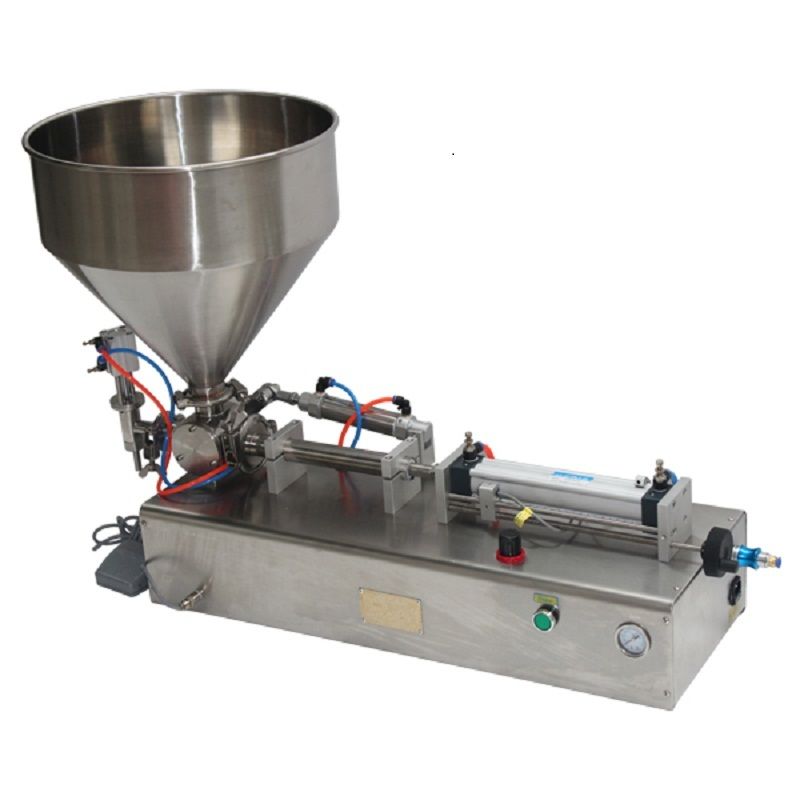 Cream+Liquid Filling Machine ,Single Head Cream Filling Machine,Tomato Sauce/Jam/Cream Bottling Machine with Mixing