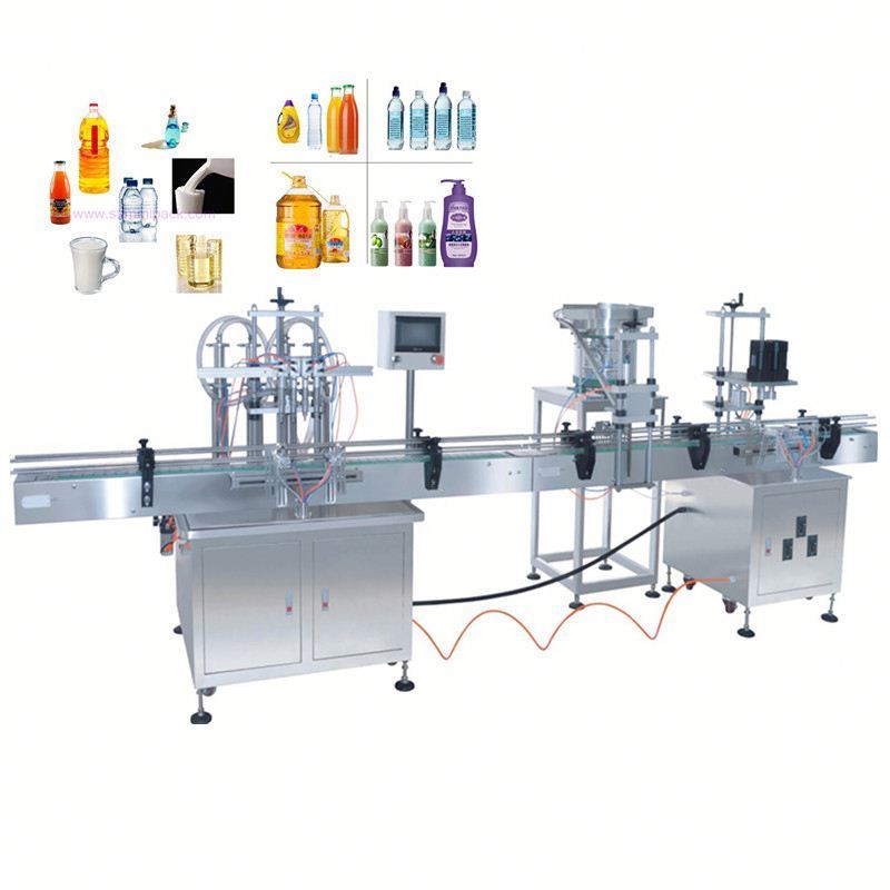 Hot Sale Automatic Piston Lube Oil Filler Bottle Liquid Filling Capping and Labeling Machine