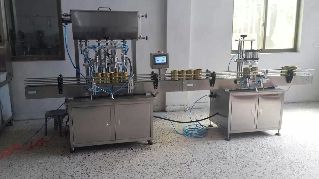 Hot Sale Automatic Piston Lube Oil Filler Bottle Liquid Filling Capping and Labeling Machine
