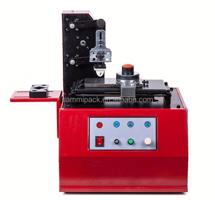 Promotion Price Electric Square Plate Circular Plate Expiry Date Cup Printing Machine / Ink Pad Coding Machine