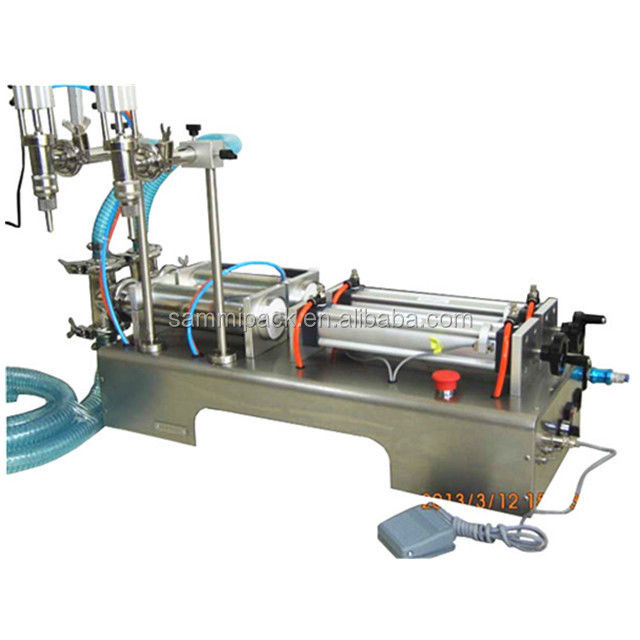 Small Scale PET Plastic Glass Bottle Liquid Filler 2 Heads Semi Automatic Filling Machine 1000-5000ML