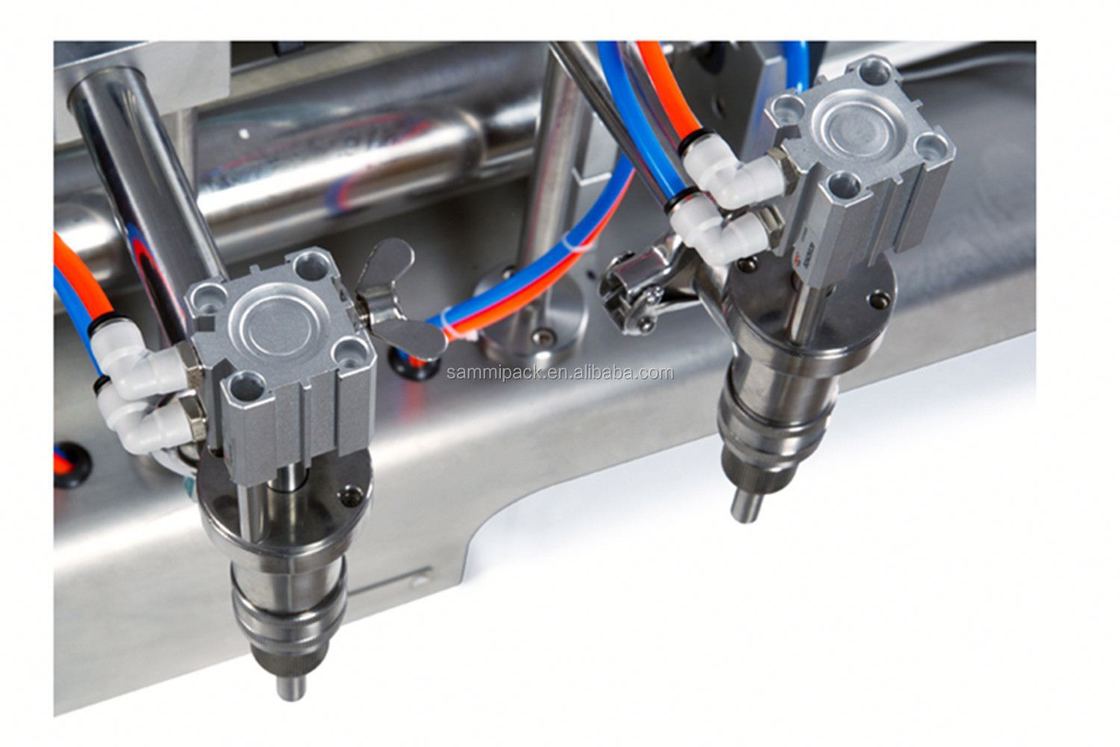 Small Scale PET Plastic Glass Bottle Liquid Filler 2 Heads Semi Automatic Filling Machine 1000-5000ML