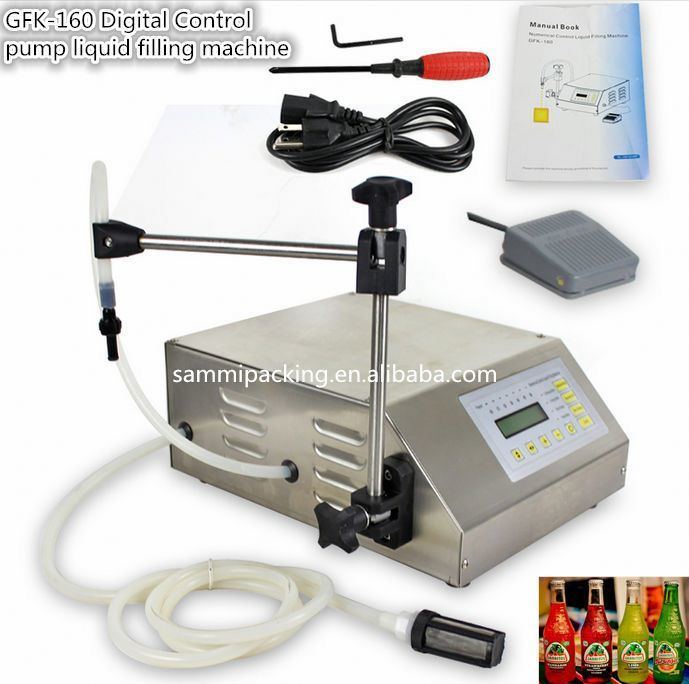 GFK-160 Semi Automatic 2-3500ml Digital Control Water Juice Milk Filler Liquid Bottle Filling Machine