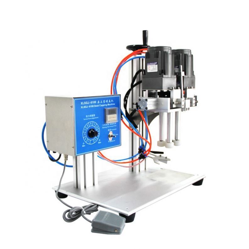 Spray Caps Capping Machine, Semi-automatic Bottle Capping Machine for Shampoo, Shower Gels