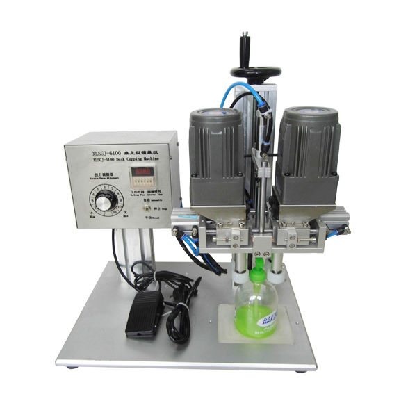 Spray Caps Capping Machine, Semi-automatic Bottle Capping Machine for Shampoo, Shower Gels