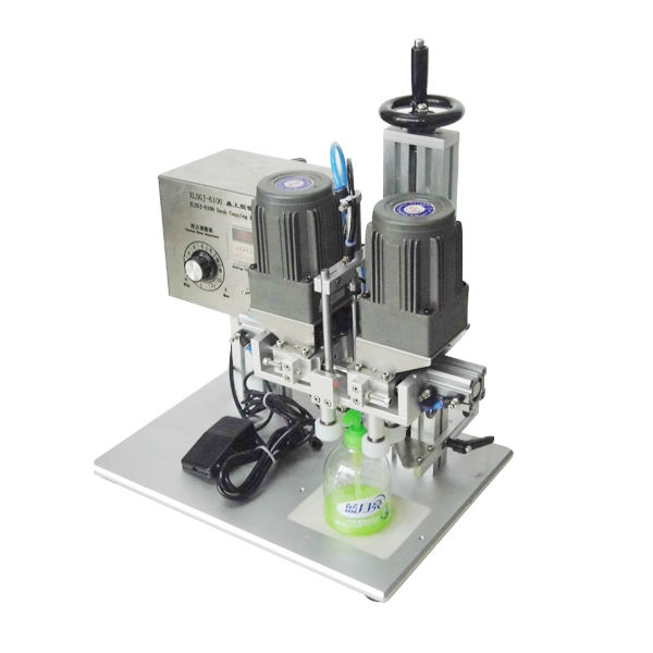 Spray Caps Capping Machine, Semi-automatic Bottle Capping Machine for Shampoo, Shower Gels