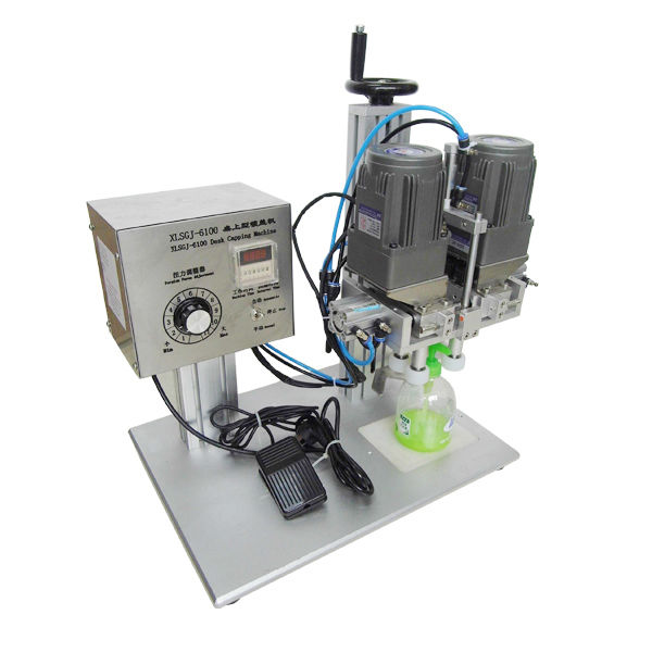 Spray Caps Capping Machine, Semi-automatic Bottle Capping Machine for Shampoo, Shower Gels