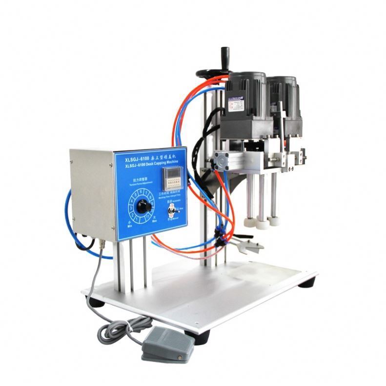 Spray Caps Capping Machine, Semi-automatic Bottle Capping Machine for Shampoo, Shower Gels