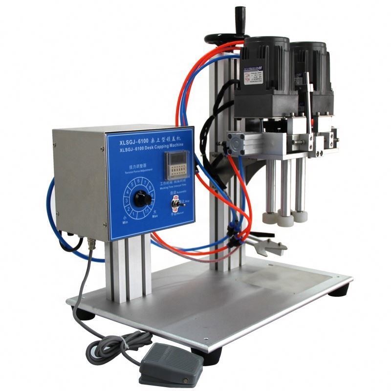 Spray Caps Capping Machine, Semi-automatic Bottle Capping Machine for Shampoo, Shower Gels