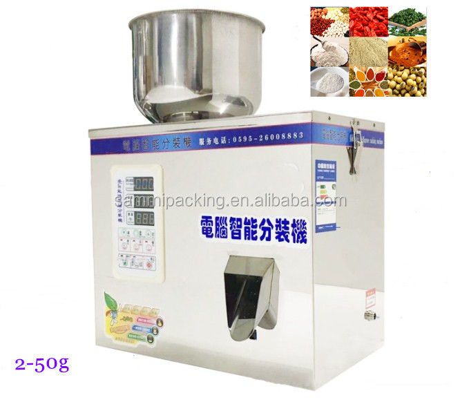 Semi-Automatic 2-50g Granules Grain Nuts Beans Powder Dispensing Filling Machine Weighing Packaging for Bags Medical Application