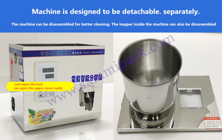 Semi-Automatic 2-50g Granules Grain Nuts Beans Powder Dispensing Filling Machine Weighing Packaging for Bags Medical Application