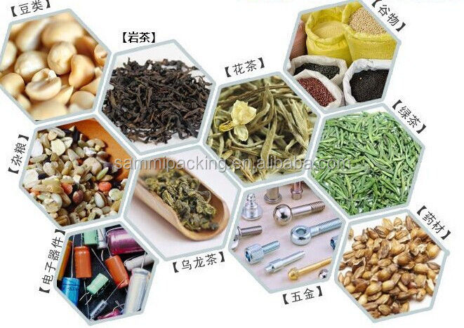 5-500g Granular Filling Machine Tea Leaf Packing Particle Powder Filler Racking Machine Rice Nut Sesame Herb Weighing Machine