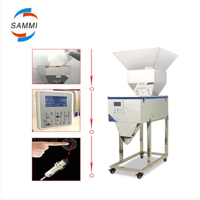 Piccola macchina riempitrice elettrica digitale da tavolo semiautomatica per il riempimento di spezie, tè, caffè, particelle e granulati