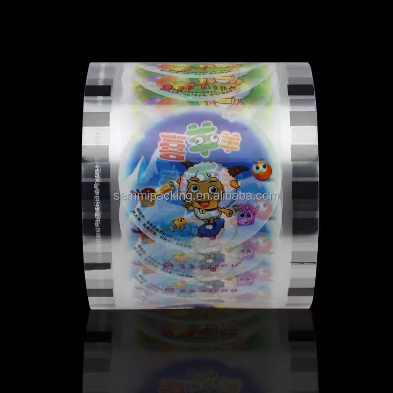 Top Selling Cup Film Sealing Roll Film for Plastic Paper Cups for Juice Milk Tea Beverages