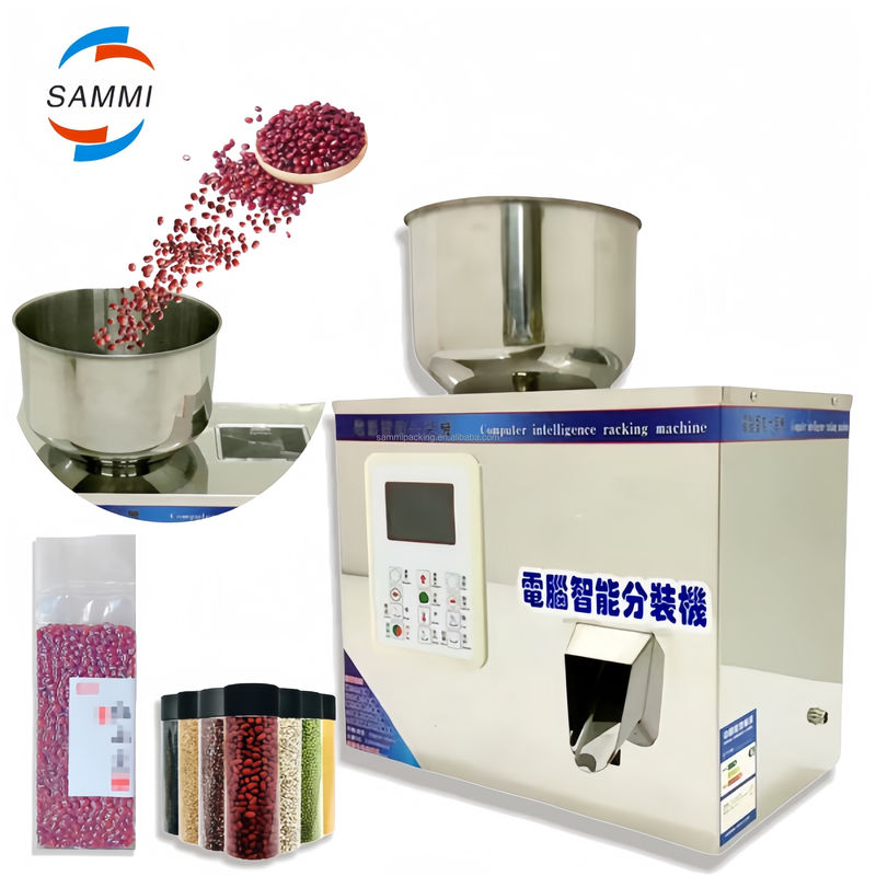 Máquina empacadora de llenado de pastillas de sal semiautomática de 2-200 g con motor eficiente para aplicaciones de bebidas químicas en polvo granular