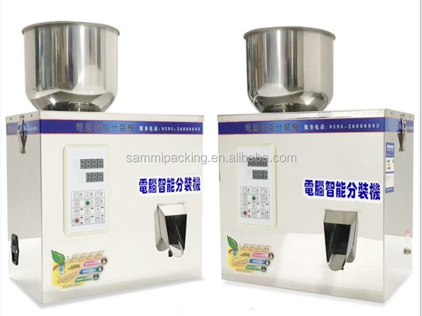 Máquina empacadora de llenado de pastillas de sal semiautomática de 2-200 g con motor eficiente para aplicaciones de bebidas químicas en polvo granular