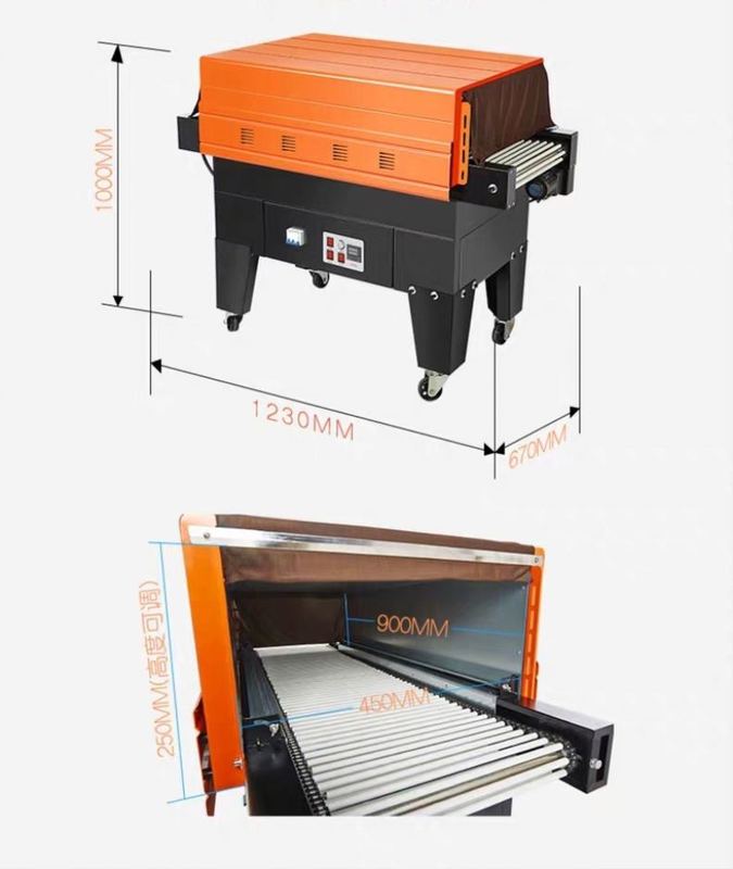 BS4525 Mesin pembungkus retak panas jet untuk pengemasan makanan, minuman, dan barang satuan lainnya