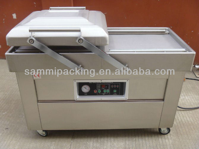 آلة تعبئة فراغية مزدوجة الوظائف متعددة الوظائف لحوم البقر لحم الخنزير الدجاج التوفو الفول السوداني المأكولات البحرية