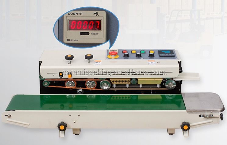 Μεγάλης ταχύτητας συνεχής συσκευή σφράγισης ταινιών FR900C - Μηχανή σφράγισης πλαστικών σακουλών με πάγκο, συσκευασία τροφίμων