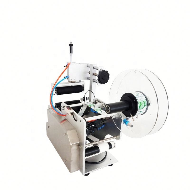 Máquina de rotulagem pneumática semiautomática de alta eficiência para garrafas