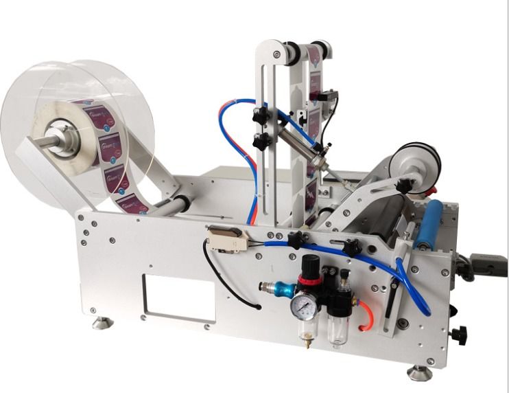 Υψηλής ποιότητας μηχανή ετικέτας διπλής όψεως, συσκευή ετικέτας για στρογγυλή δεξαμενή/φιάλη με λειτουργία μέτρησης