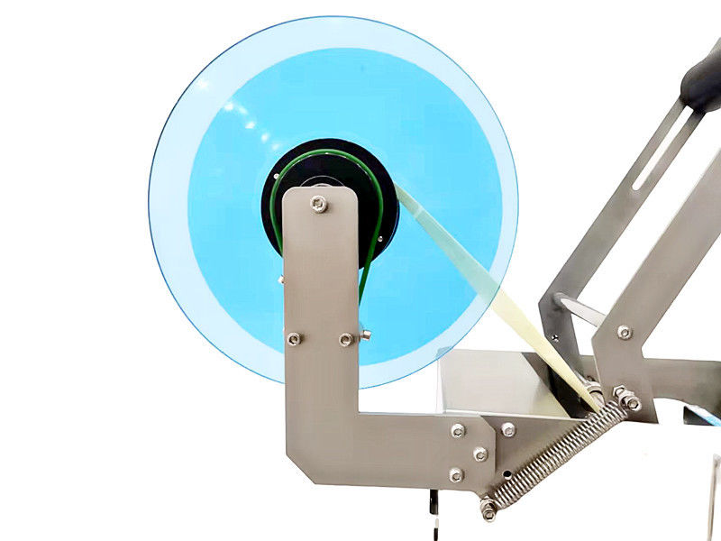 MT-50 Etichettatrice semiautomatica per etichette adesive per bottiglie e vasetti rotondi per imballaggi in metallo, carta e vetro, uso alimentare - Nuovo/Usato