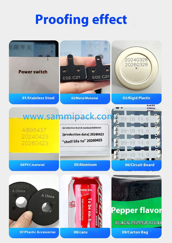 آلة وسم ليزر الألياف المُحسّنة للمعادن والبلاستيك والخشب / طابعة حفارة ليزر محمولة لرمز الاستجابة السريعة والشعار والرمز الشريطي