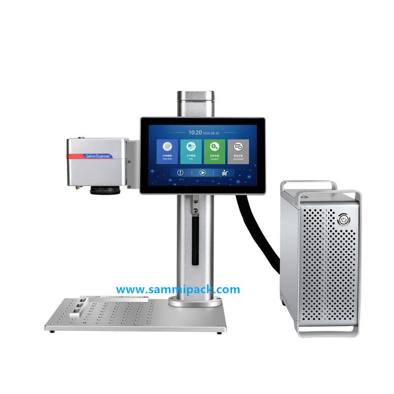 Stampante laser portatile per codici batch, macchina per la codifica laser a fibra per numeri di serie dei prodotti, codici QR, logo, codici a barre sugli imballaggi