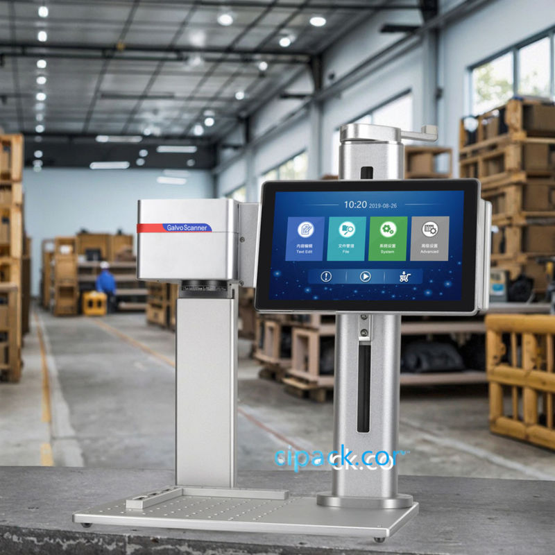 Stampante laser portatile per codici batch, macchina per la codifica laser a fibra per numeri di serie dei prodotti, codici QR, logo, codici a barre sugli imballaggi