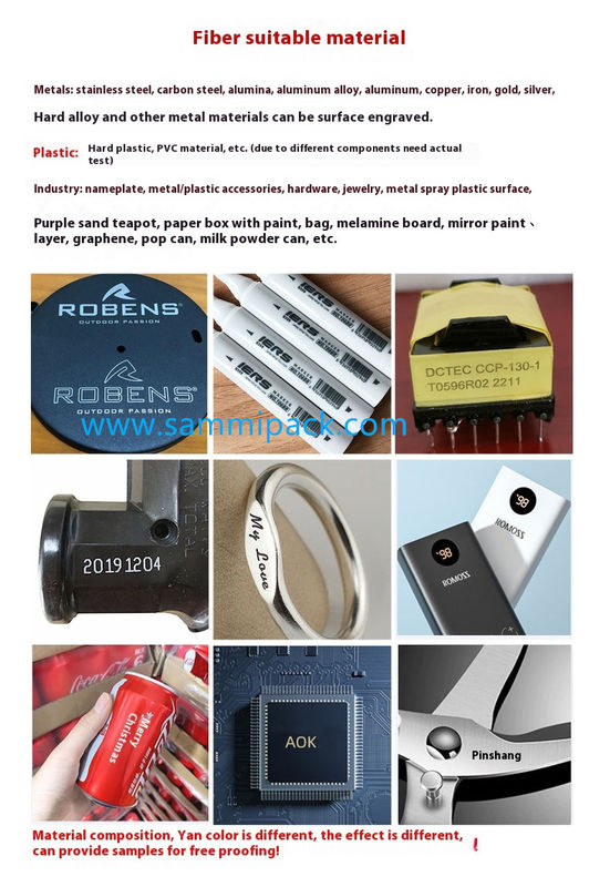 Stampante laser portatile per codici batch, macchina per la codifica laser a fibra per numeri di serie dei prodotti, codici QR, logo, codici a barre sugli imballaggi