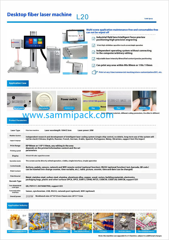 Macchina per marcatura laser a fibra portatile di alta qualità - 20W/30W/50W/100W Raycus per incisione su metallo