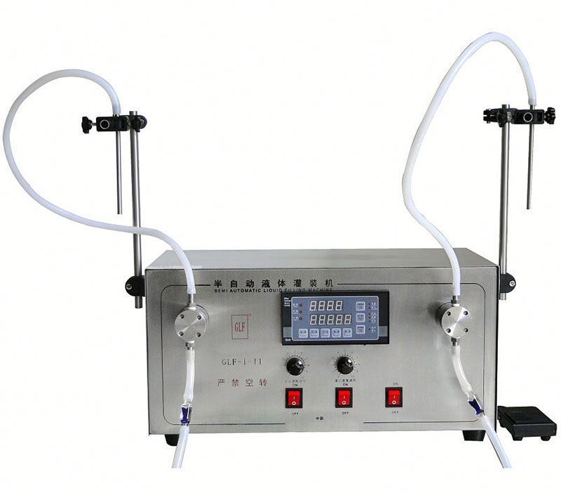 เครื่องบรรจุน้ำมันมะกอกแบบเกียร์ปั๊ม GLF-I-II เครื่องบรรจุของเหลวสองหัว, เครื่องบรรจุน้ำมัน (3-3000 มล.)