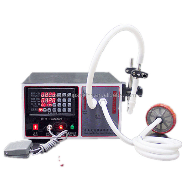 Mesin Pengisi Cairan Kecil Food Grade Semi-otomatis 304 Stainless Steel untuk Jus, Madu, Minyak, Air Soda 17L/menit