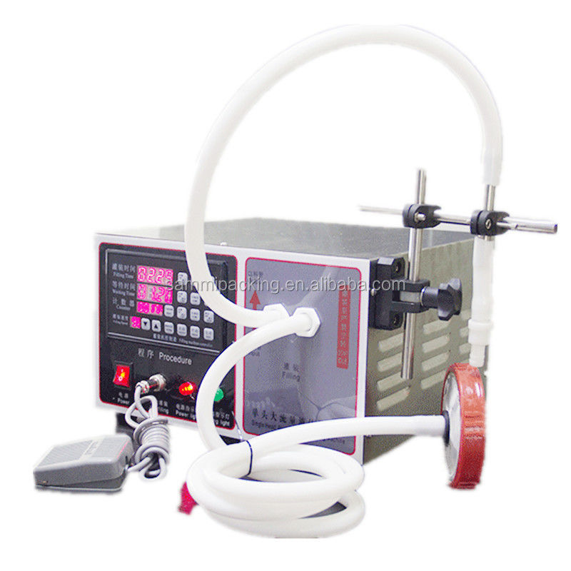 Mesin Pengisi Cairan Kecil Food Grade Semi-otomatis 304 Stainless Steel untuk Jus, Madu, Minyak, Air Soda 17L/menit