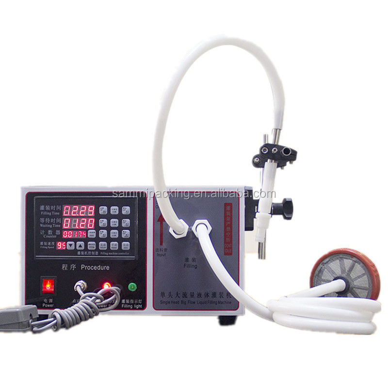 Mesin Pengisi Cairan Kecil Food Grade Semi-otomatis 304 Stainless Steel untuk Jus, Madu, Minyak, Air Soda 17L/menit