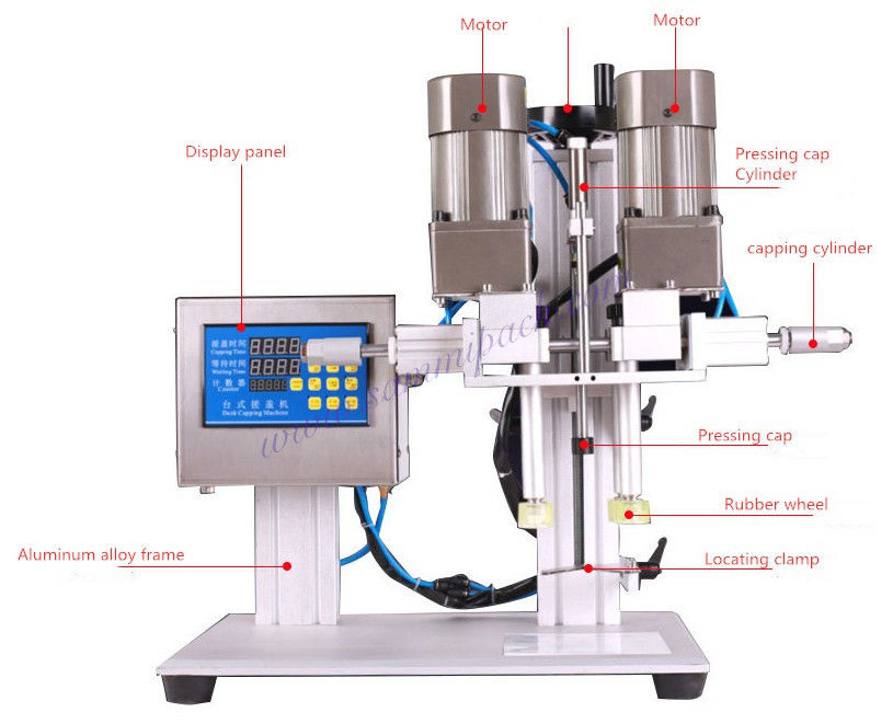 Mesin Penutup Botol Sekrup Listrik Mesin Penutup Semi-otomatis Mesin Penutup Vial Medis untuk Makanan Minuman Bahan Kimia