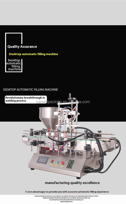 Mesin Penuh Krim Kosmetik Otomatis Berkecepatan Tinggi Mesin Penuh Saus Tomat Pengisi selai kacang dengan konveyor