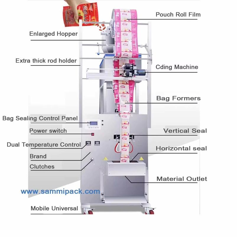 Factory Direct 50-500g Multi-function Automatic Packing Machine for Powder Granule Snacks Packaging With 1 Year Warranty