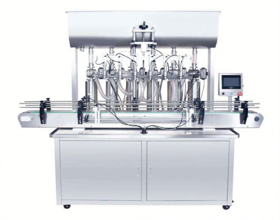Inline Filling Machine 4 Nozzles Liquid Filling Machine Automatic Overflow Liquid Bottle Filler for Beverage Juice