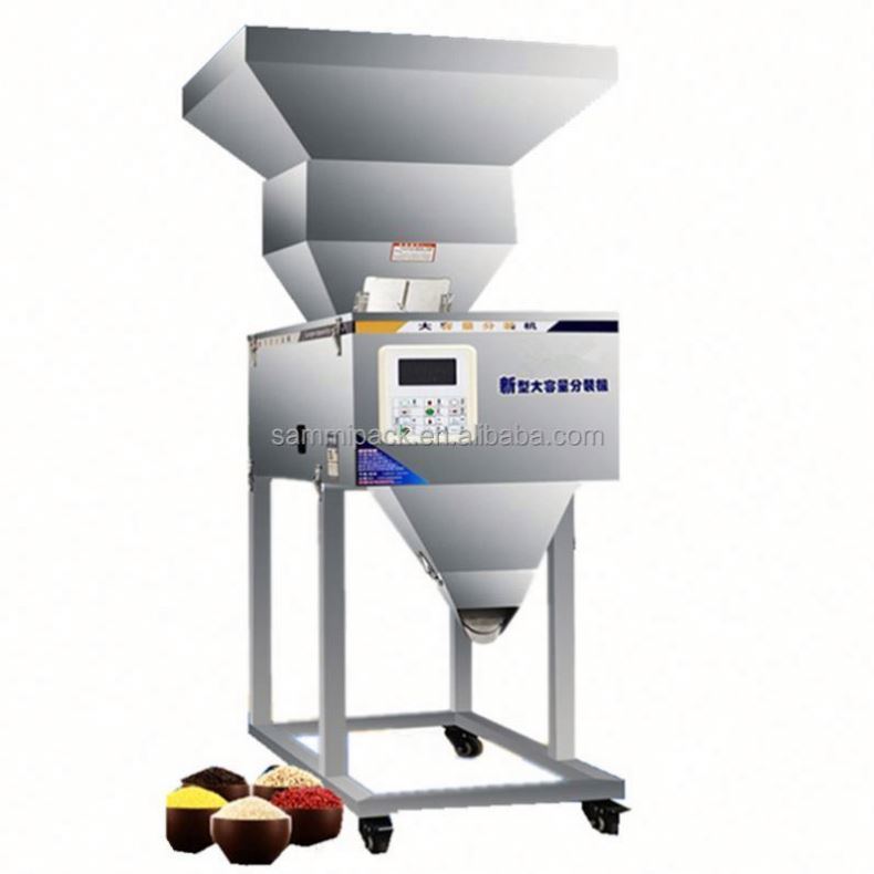 High Quality 100-3000g Weighing Machine Semi Automatic Spice Powder Weighing Filling Machine Vibration Weigher with Big Hopper