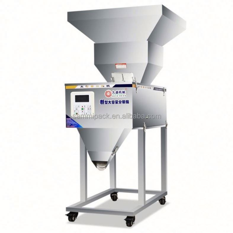 High Quality 100-3000g Weighing Machine Semi Automatic Spice Powder Weighing Filling Machine Vibration Weigher with Big Hopper