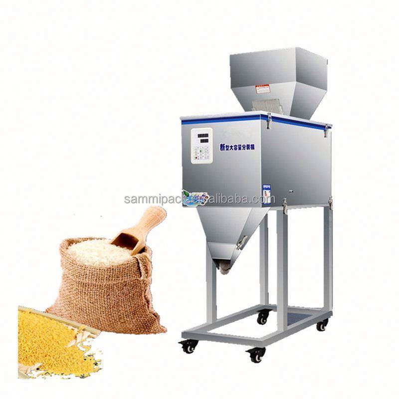 High Quality 100-3000g Weighing Machine Semi Automatic Spice Powder Weighing Filling Machine Vibration Weigher with Big Hopper