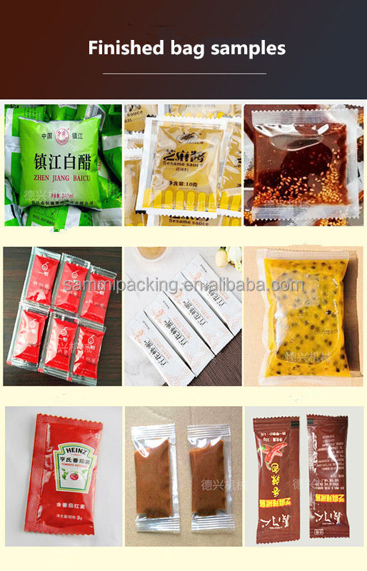 Hot Sale Automatic Eco-Friendly Sauce Pouch Packing Machine Wood Material Electric Driven Core Motor Component Chemical