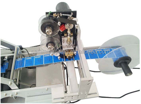 半自動丸いボトルラベルメーカー,製造日付のラベルリングマシン,バッチ番号コードの印刷